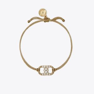 Tory Burch Embrace Ambition Crystal Pave Bracelet on Card - GOLD
